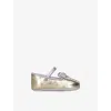 Sophia Webster Gold Kids' Butterfly Leather Mary Jane Fla In Multi