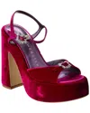 Sophia Webster Grace Velvet Platform Sandal In Purple