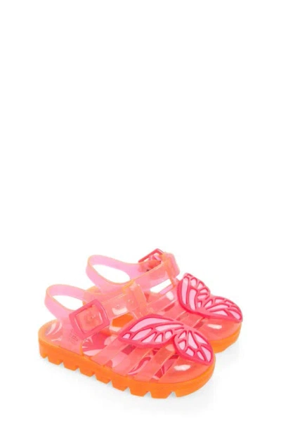 Sophia Webster Kids' Butterfly Jelly Sandal In Neon Fuchsia