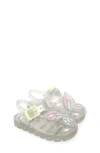 Sophia Webster Kids' Butterfly Jelly Sandal In Silver/ Pastel