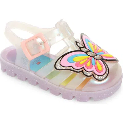 Sophia Webster Kids' Unicorn Butterfly Jelly Sandal In Pearl/rainbow