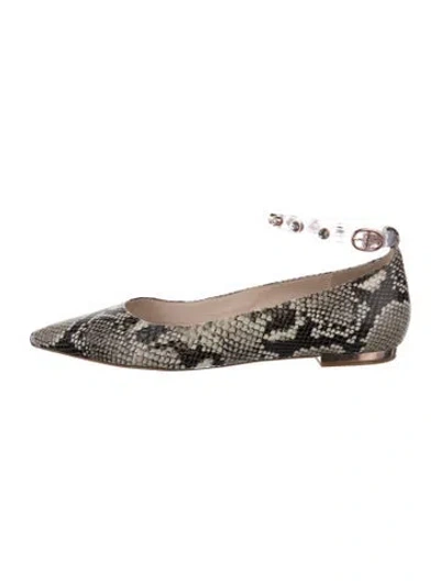 Pre-owned Sophia Webster Leather Animal Print Flats In Neutral