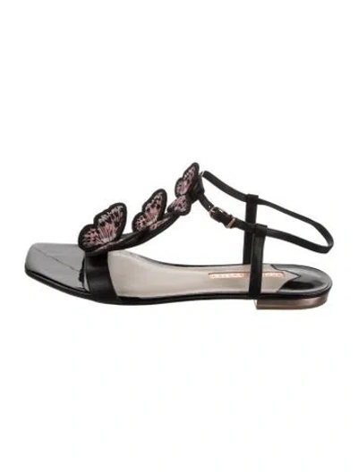 Pre-owned Sophia Webster Leather Animal Print Sandals In Black