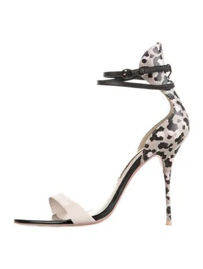 Pre-owned Sophia Webster Leather Animal Print Sandals In Neutrals