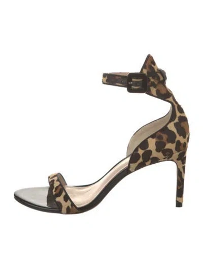 Pre-owned Sophia Webster Leather Animal Print Sandals In Pink