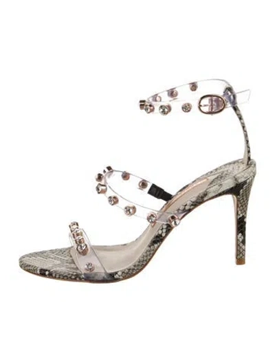Pre-owned Sophia Webster Leather Animal Print Sandals In Transparent