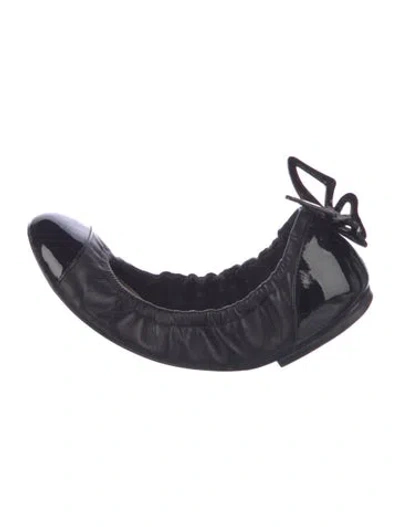 Pre-owned Sophia Webster Leather Ballet Flats In Black