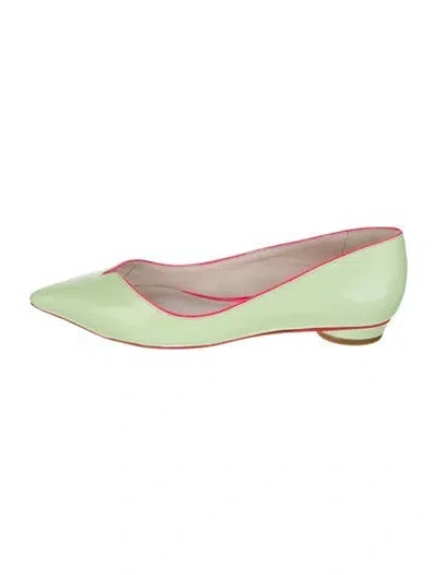 Pre-owned Sophia Webster Leather Ballet Flats In Green