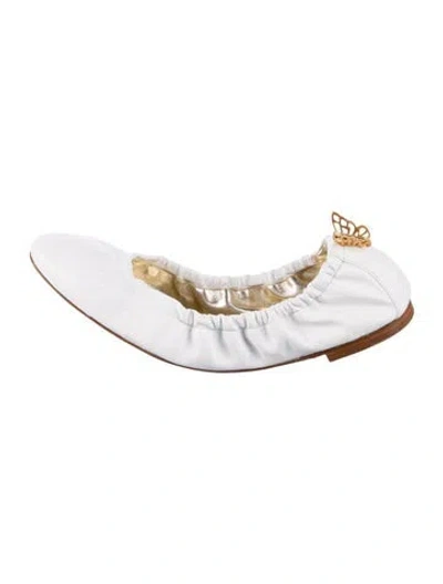 Pre-owned Sophia Webster Leather Ballet Flats In White