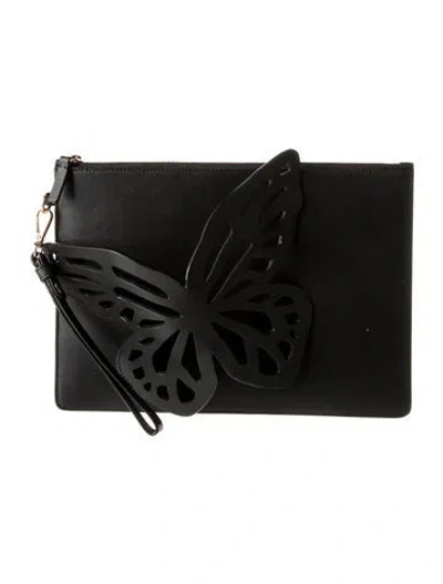Pre-owned Sophia Webster Leather Clutch In Black