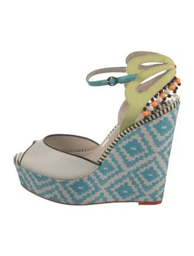 Pre-owned Sophia Webster Leather Colorblock Pattern D'orsay Pumps In Multi