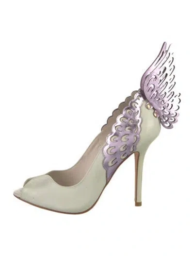 Pre-owned Sophia Webster Leather Colorblock Pattern D'orsay Pumps In Multi