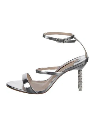 Pre-owned Sophia Webster Leather Crystal Embellishments Sandals