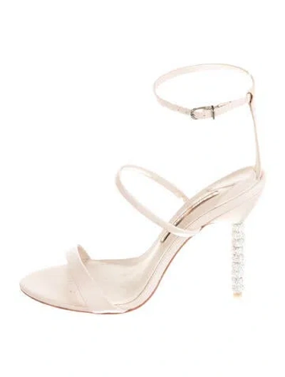 Pre-owned Sophia Webster Leather Crystal Embellishments Sandals In Pink
