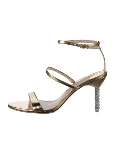 Pre-owned Sophia Webster Leather Crystal Embellishments Sandals In Pink