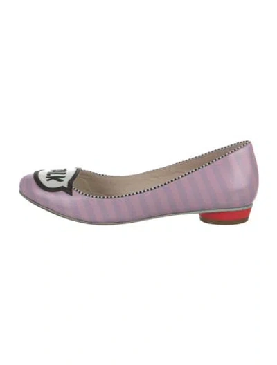 Pre-owned Sophia Webster Leather Embroidered Accent Flats In Multi