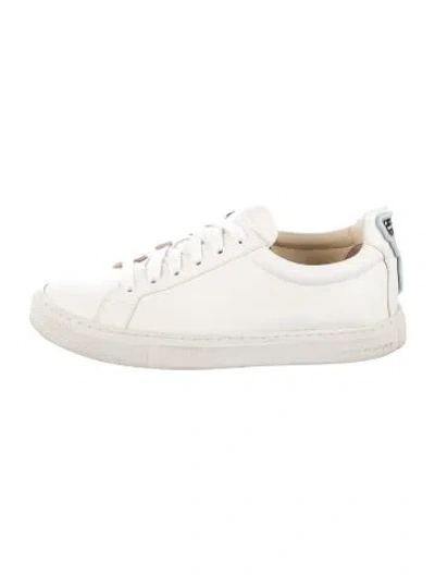Pre-owned Sophia Webster Leather Embroidered Accent Sneakers In White