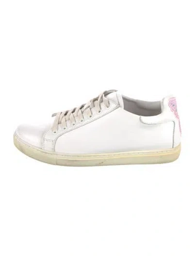 Pre-owned Sophia Webster Leather Embroidered Accent Sneakers In White