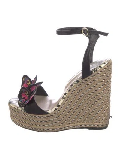 Pre-owned Sophia Webster Leather Espadrilles In Black