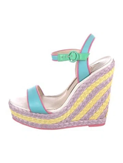 Pre-owned Sophia Webster Leather Espadrilles In Blue