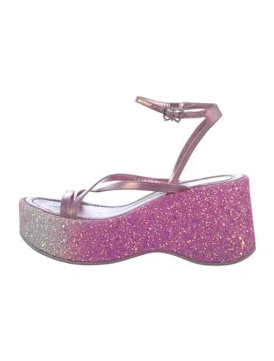 Pre-owned Sophia Webster Leather Espadrilles In Purple