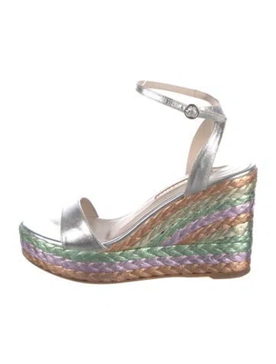 Pre-owned Sophia Webster Leather Espadrilles In Silver