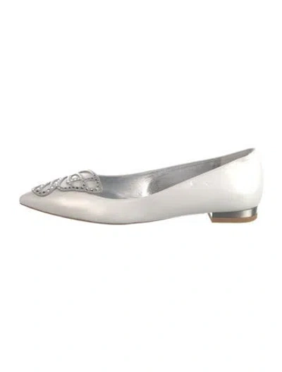 Pre-owned Sophia Webster Leather Flats W/ Tags In White