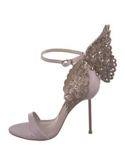 Pre-owned Sophia Webster Leather Glitter Accents Sandals In Pink