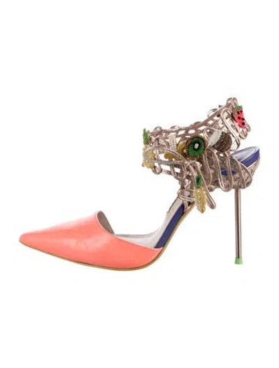 Pre-owned Sophia Webster Leather Graphic Print Pumps In Multicolor