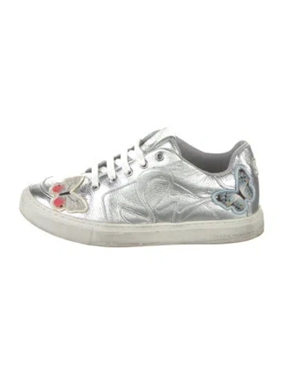 Pre-owned Sophia Webster Leather Graphic Print Sneakers In White