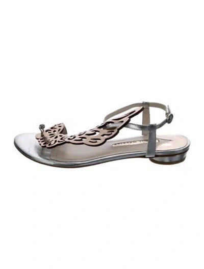 Pre-owned Sophia Webster Leather Patterned Sandals In Brown/metallic/silver