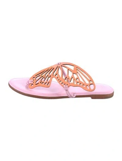 Pre-owned Sophia Webster Leather Patterned Slides In Pink