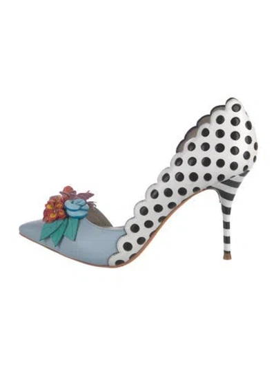 Pre-owned Sophia Webster Leather Polka Dot Print Pumps In White