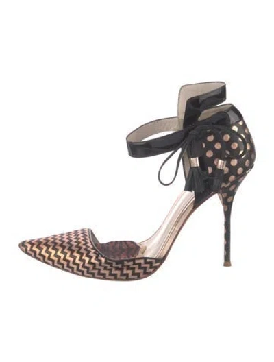 Pre-owned Sophia Webster Leather Printed D'orsay Pumps In Pink