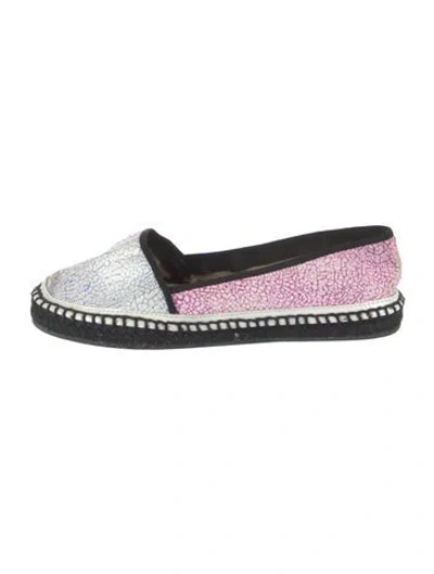 Pre-owned Sophia Webster Leather Printed Espadrilles In Pink