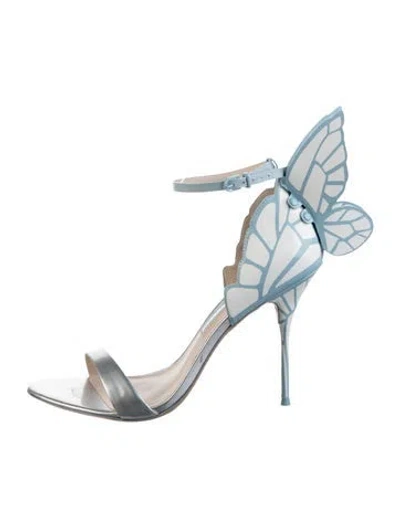 Pre-owned Sophia Webster Leather Printed Sandals In Blue