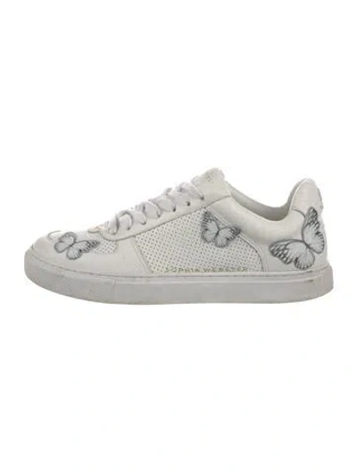 Pre-owned Sophia Webster Leather Printed Sneakers In White