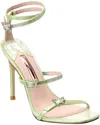 Sophia Webster Crocodile Embossed High-heeled Sandals In Green
