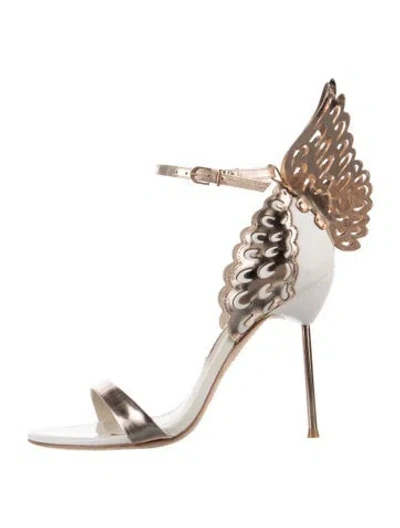 Pre-owned Sophia Webster Leather Sandals In Metallic/white