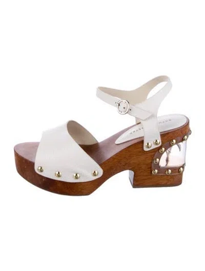 Pre-owned Sophia Webster Leather Slingback Pumps In White