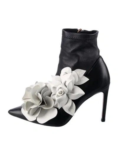 Pre-owned Sophia Webster Leather Sock Boots In Black