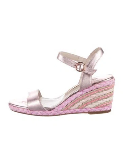 Pre-owned Sophia Webster Leather Striped Espadrilles