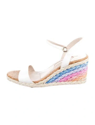 Pre-owned Sophia Webster Leather Striped Sandals In White