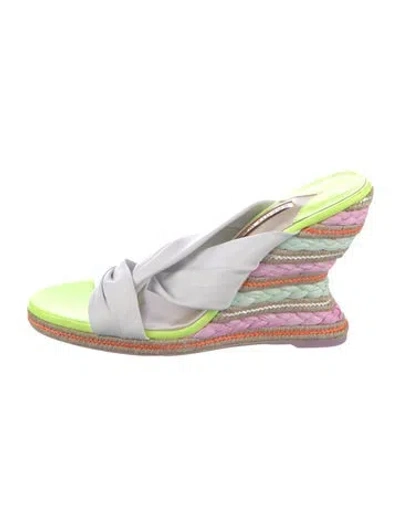 Pre-owned Sophia Webster Leather Striped Slides In Multi