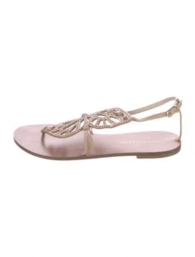 Pre-owned Sophia Webster Leather Studded Accents Slingback Sandals In Pink