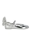 Sophia Webster Girls Chiara Broderie Flat In Gray