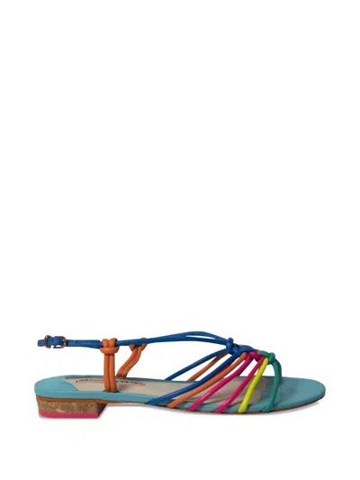 Pre-owned Sophia Webster Looped Strappy Sandals In Blue