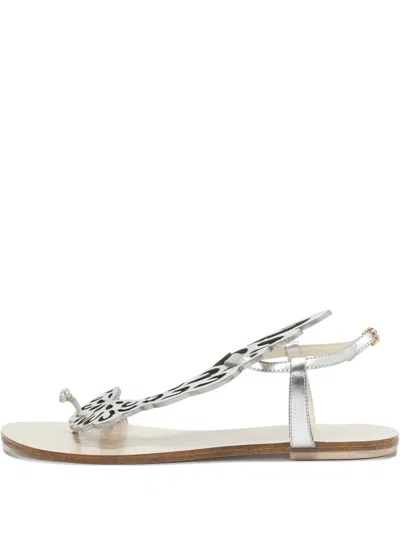 Pre-owned Sophia Webster Madame Butterfly Sandals In Silver