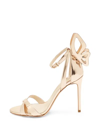 Pre-owned Sophia Webster Madame Chiara Butterfly-detail Sandals In Gold