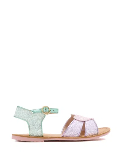 Sophia Webster Mini Kids' Amora Heart Glitter Sandals In Multi